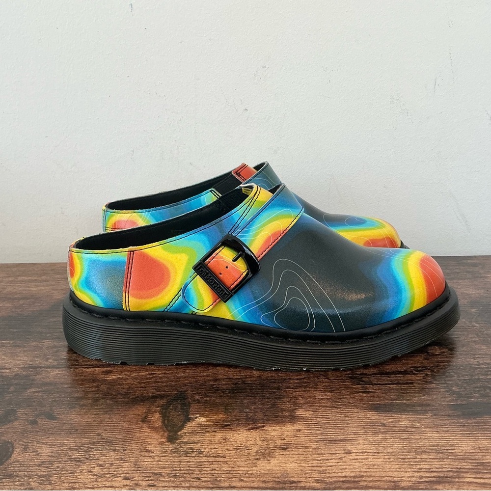 Dr. Martens ISHAM GENIX NAPPA RECLAIMED THERMAL MAP LEATHER SLINGBACK MULE - Picture 8 of 8
